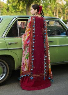 EL-MB550 Dhanak Embroidered Suit With Digital Printed Woolen Shawl - ELAFF