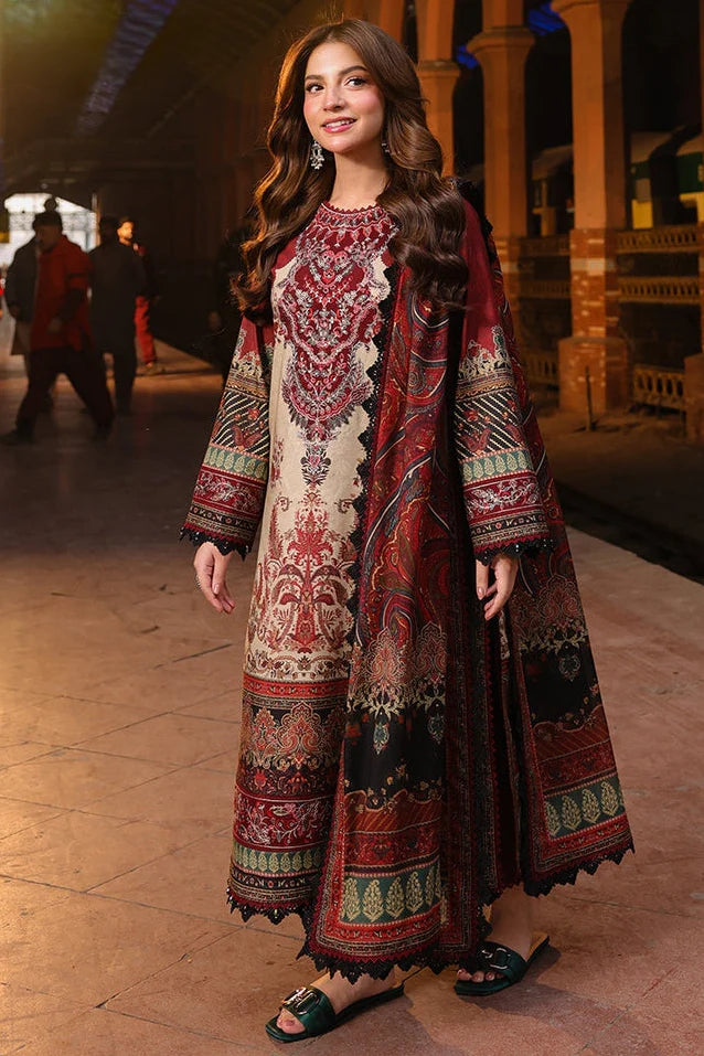 EL-280 Unstitched Digital Printed Lawn Suit 3pc With Digital Printed Lawn Dupatta