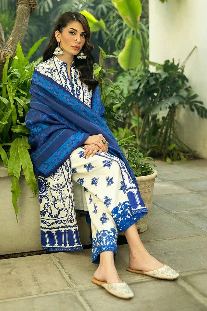 EL-ZC424 Digital Printed Unstitched 3pc Lawn Suit With Digital Printed Lawn Dupatta - ELAFF