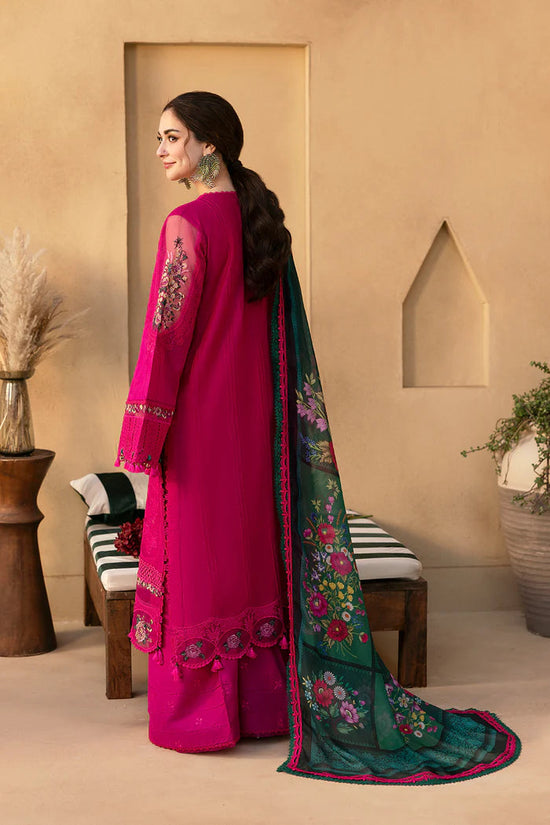 EL_SR1036 Lawn Unstitched Embroidered 3pc Suit With Lawn Digital Printed Dupatta