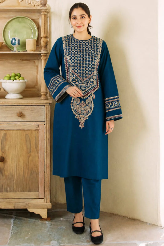 EL-69 Unstitched Lawn Embroidered 2Pc Suit