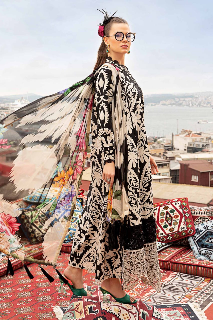 EL-BQ36 Digital Printed Khaddar Suit 3pc with Khaddar Digital Printed Dupatta - ELAFF