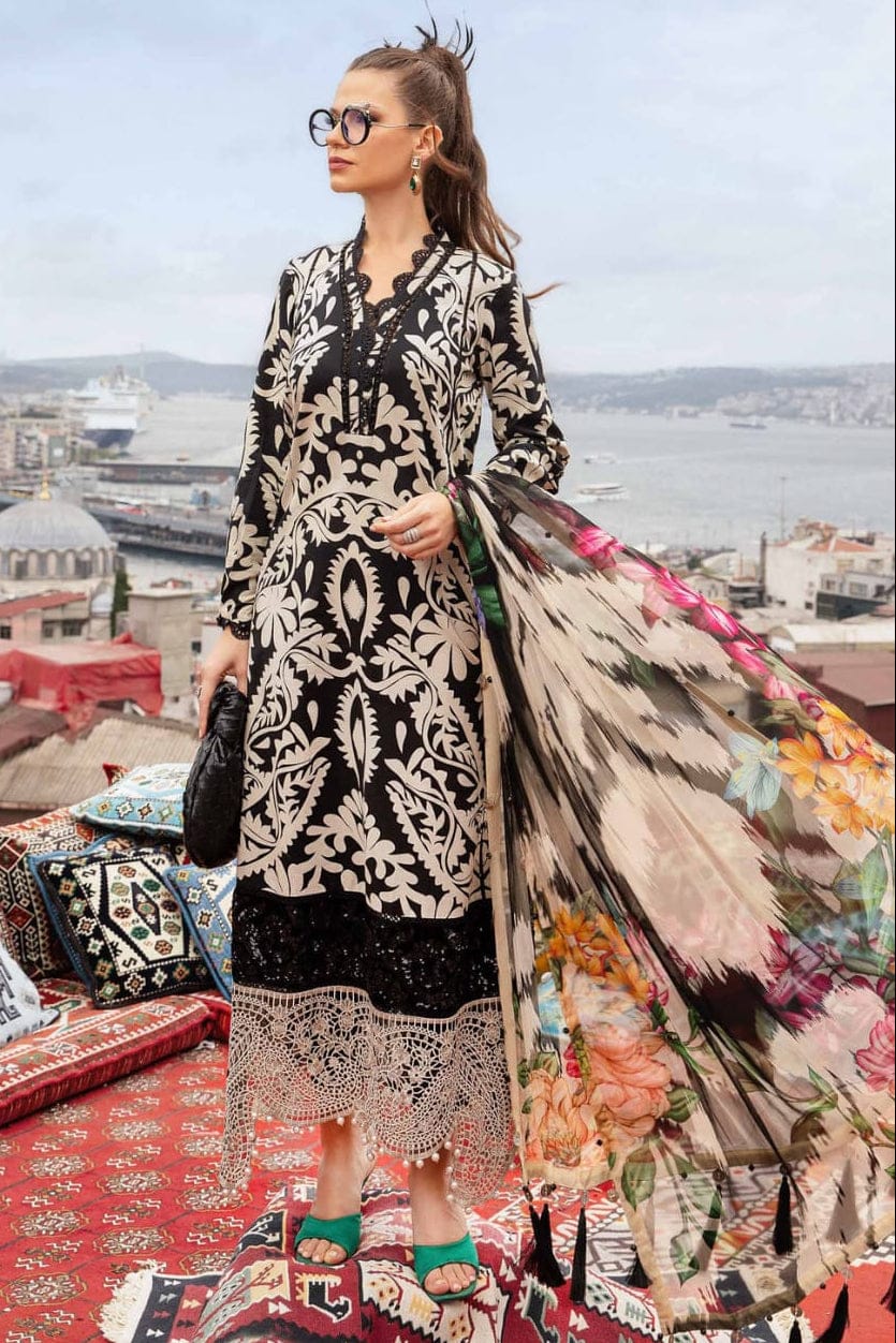 EL-BQ36 Digital Printed Khaddar Suit 3pc with Khaddar Digital Printed Dupatta - ELAFF