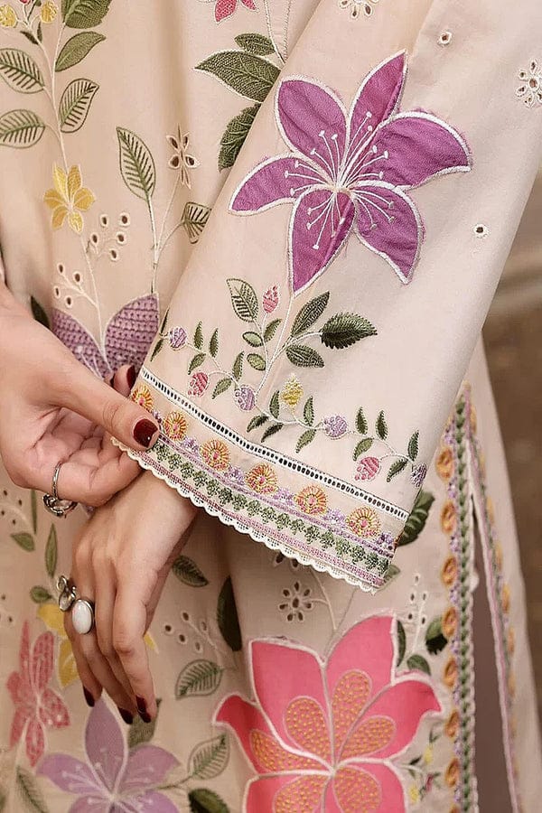 HIGHLY RECOMMENDED Unstitched Fully Embroidered Lawn Suit With Printed Monar Dupatta