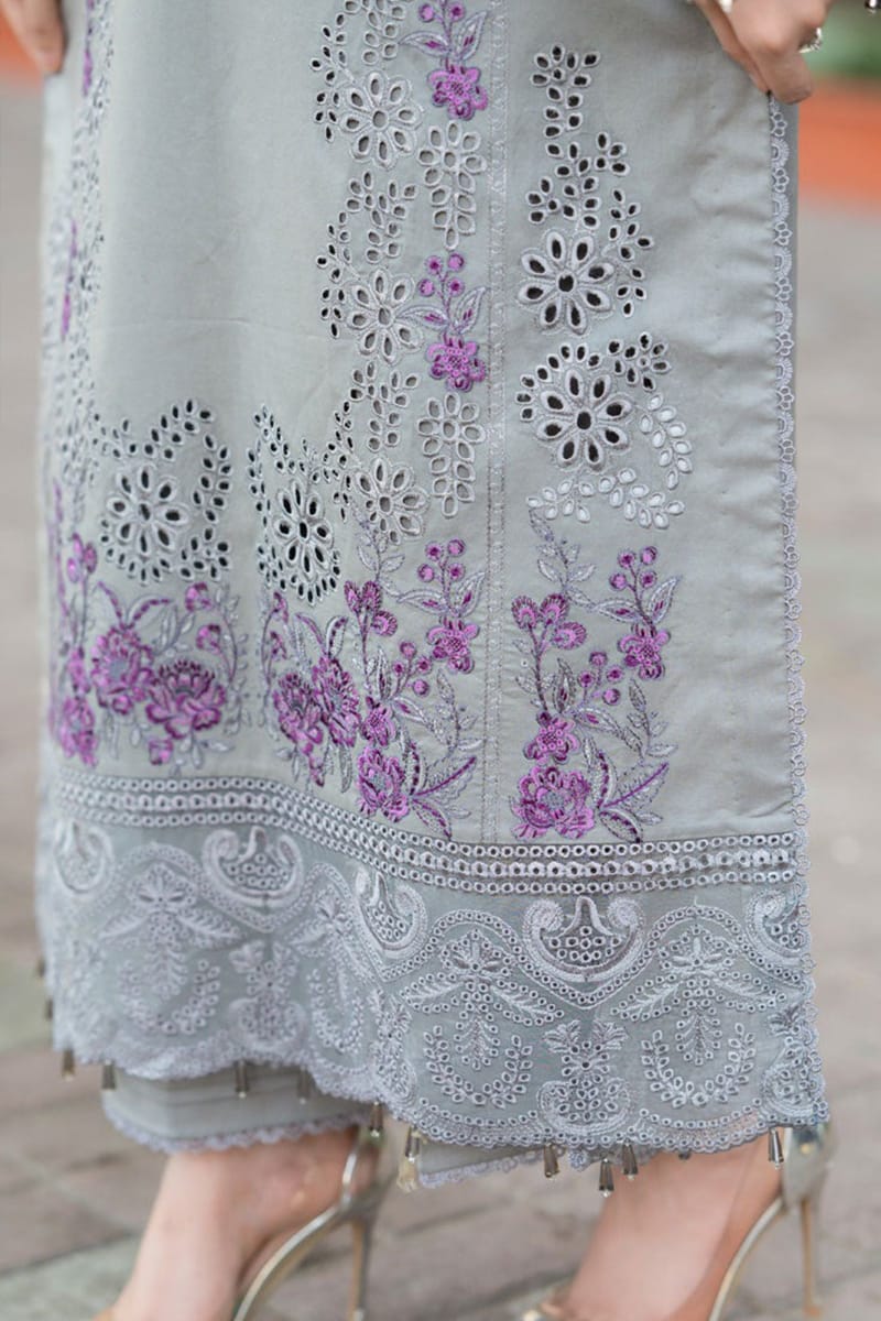 EL-842 Unstitched Embroidered Dhanak Suit 3pc With Embroidered Dhanak Shawl - ELAFF