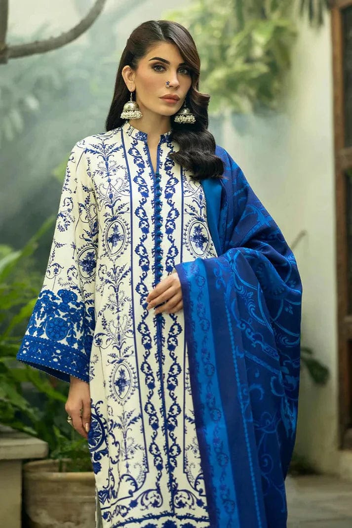 EL-ZC424 Digital Printed Unstitched 3pc Lawn Suit With Digital Printed Lawn Dupatta - ELAFF