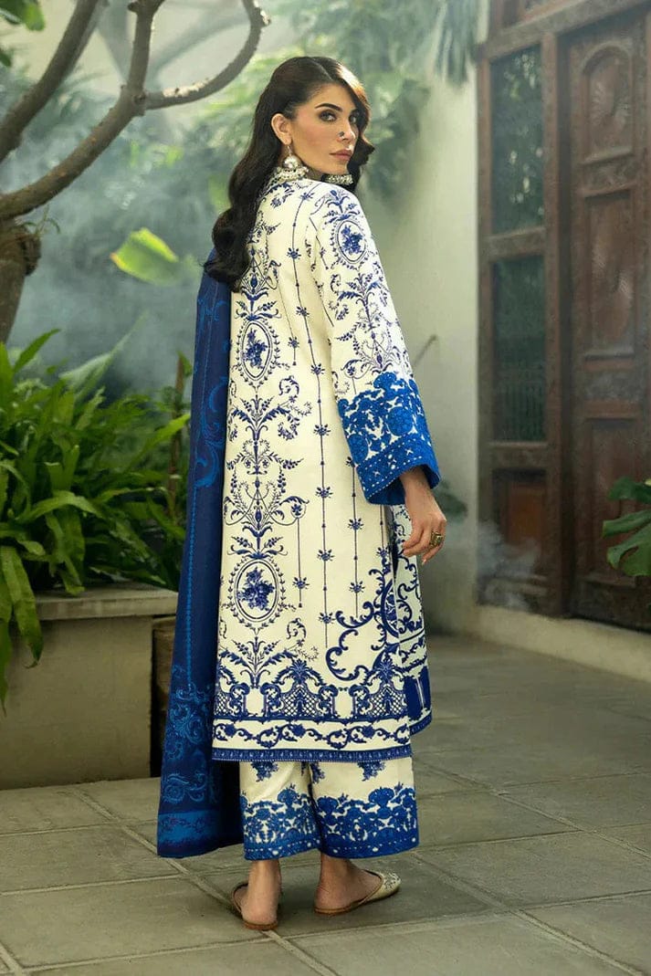 EL-ZC424 Digital Printed Unstitched 3pc Lawn Suit With Digital Printed Lawn Dupatta - ELAFF