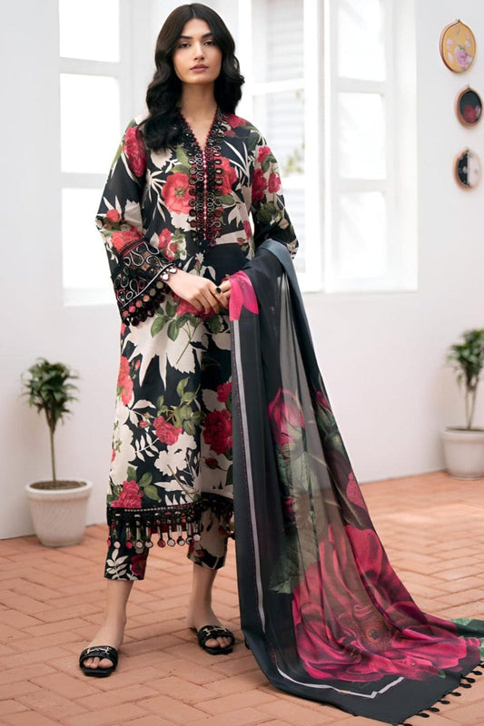 EL-BQ36 Digital Printed Khaddar Suit 3pc with Khaddar Digital Printed Dupatta - ELAFF
