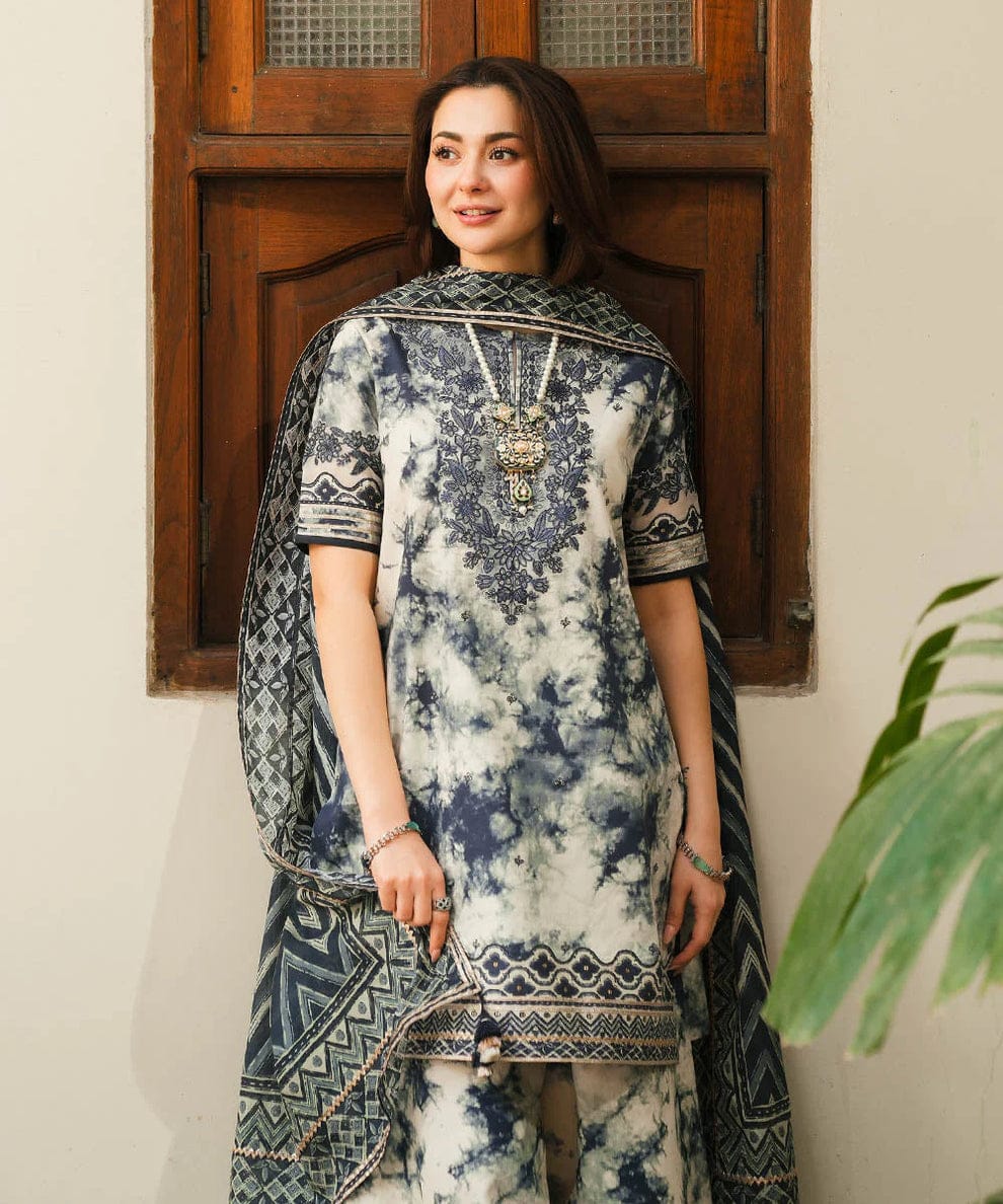 EL-SP500 Unstitched Digital Printed Lawn Suit 3pc With Digital Printed Lawn Dupatta - ELAFF