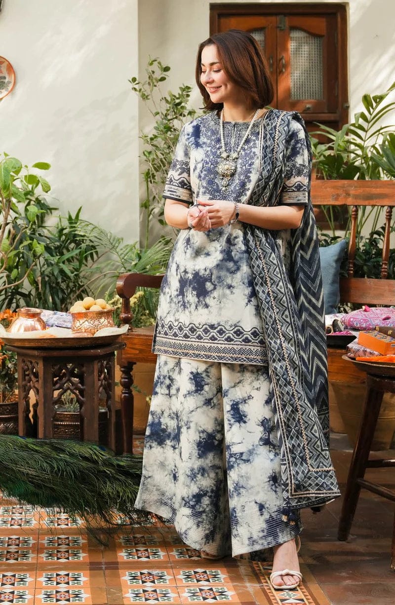 EL-SP500 Unstitched Digital Printed Lawn Suit 3pc With Digital Printed Lawn Dupatta - ELAFF