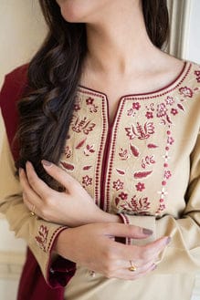 EL-AS25 Unstitched Fully Embroided Dhanak Suit With Dhanak Dupatta - ELAFF