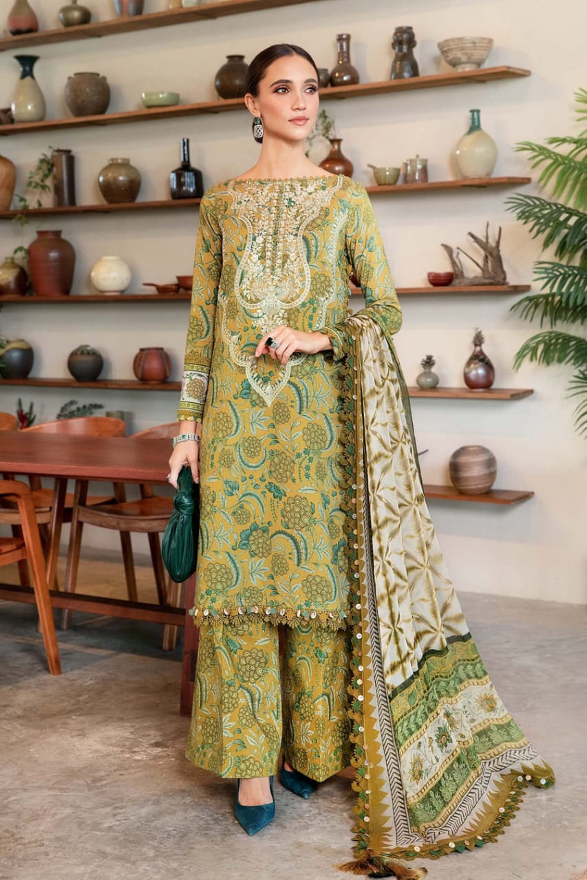 EL-MB456 Digital Printed Lawn 3pc Suit With Digital Printed Lawn Dupatta - ELAFF