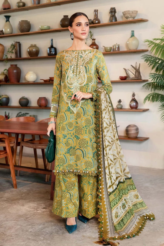EL-MB456 Digital Printed Lawn 3pc Suit With Digital Printed Lawn Dupatta - ELAFF
