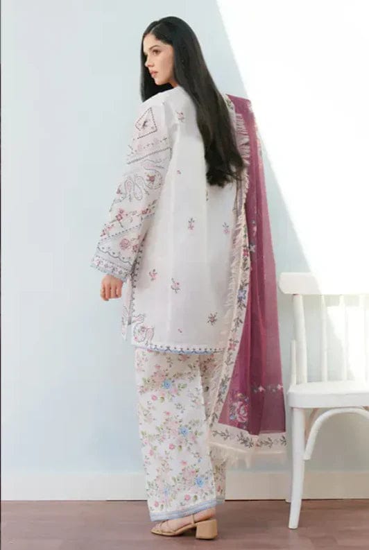 EL-BQ422 Digital Printed Lawn 3pc Suit With Digital Printed Lawn Dupatta - ELAFF