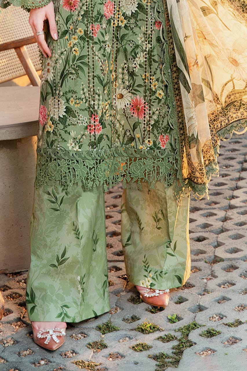 EL-MB452 Unstitched Digital Printed Lawn Suit 3pc With Lawn Digital Printed Dupatta - ELAFF