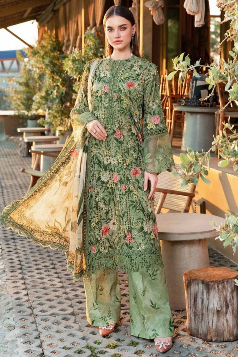 EL-MB452 Unstitched Digital Printed Lawn Suit 3pc With Lawn Digital Printed Dupatta - ELAFF