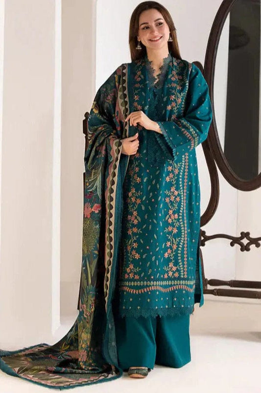 EL-SN61 Lawn Embroidered Suit With Cotton Lawn Printed Dupatta - ELAFF