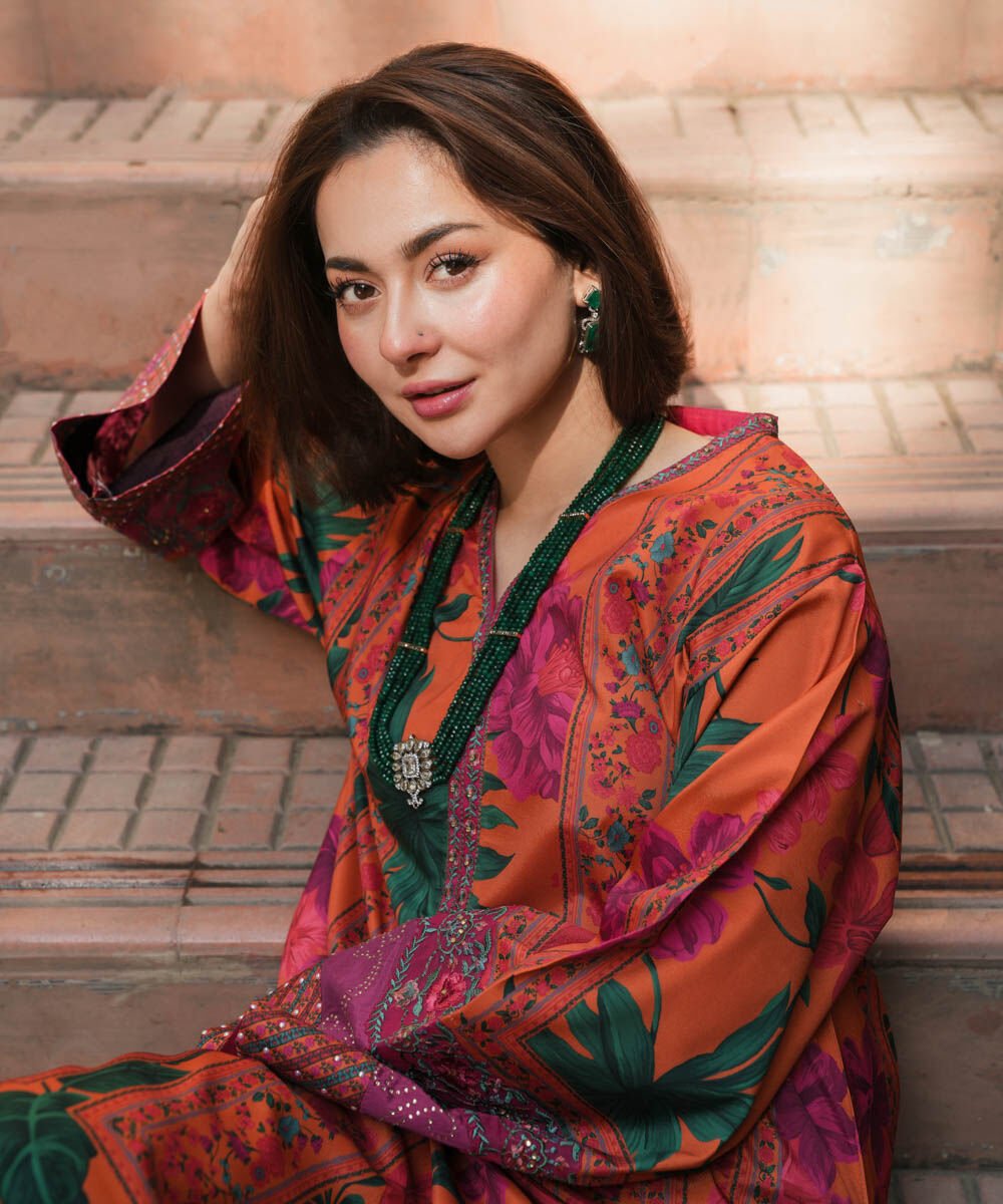Unstitched Digital Printed Lawn Suit 2pc With Digital Printed Lawn Trouser - ELAFF