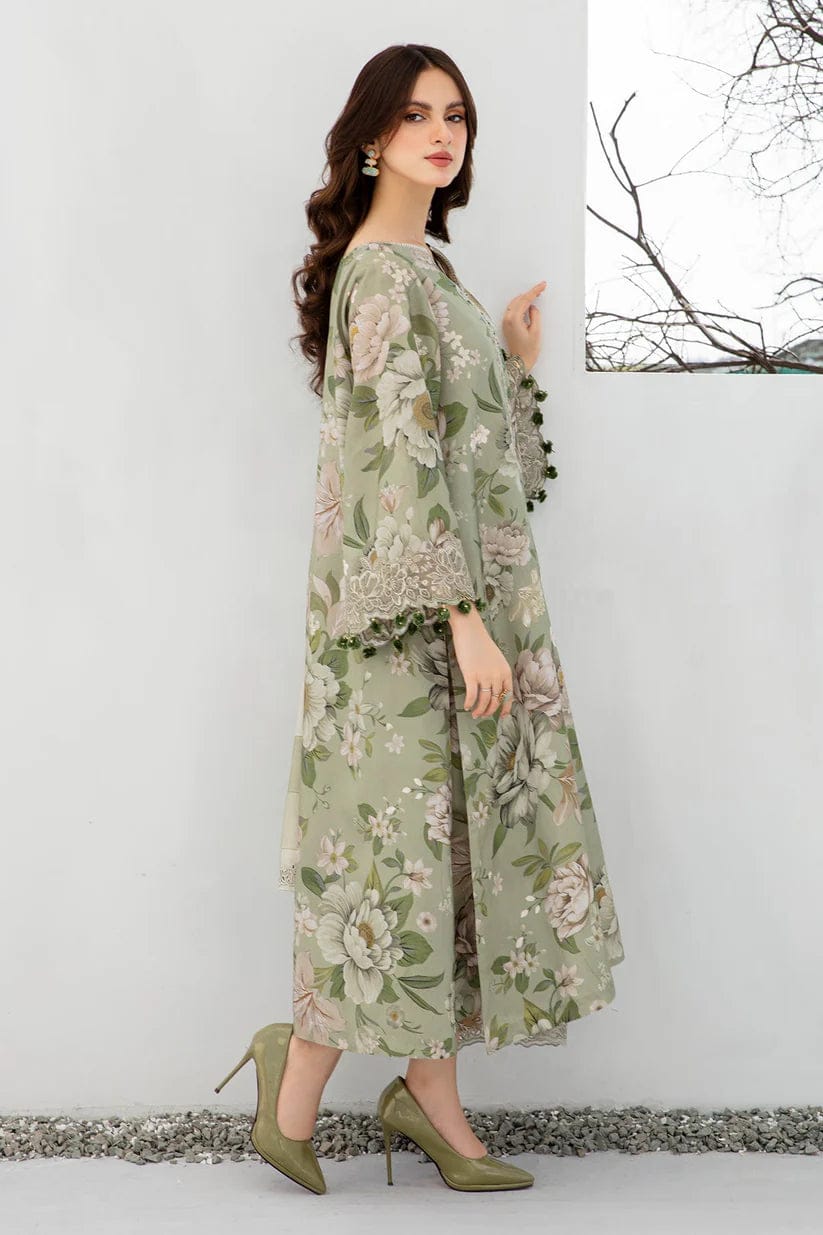 EL-BQ792 Digital Printed Lawn 3Pc Suit With Digital Printed Lawn Dupatta - ELAFF