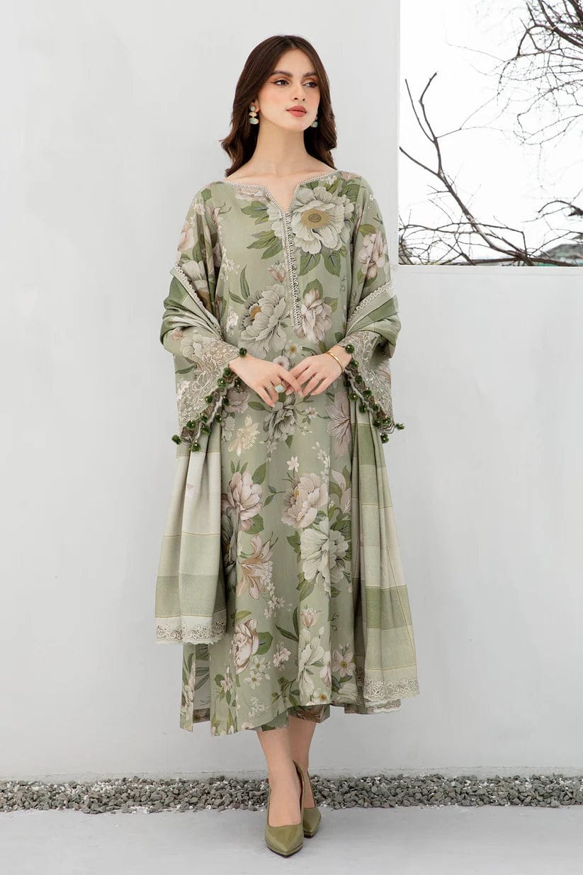 EL-BQ792 Digital Printed Lawn 3Pc Suit With Digital Printed Lawn Dupatta - ELAFF