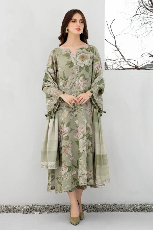 EL-BQ792 Digital Printed Lawn 3Pc Suit With Digital Printed Lawn Dupatta - ELAFF
