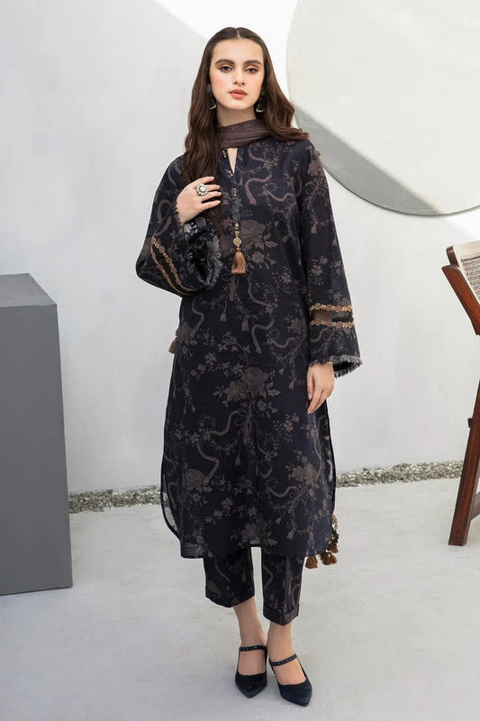 Khaddar 3pc Digital Printed Suit With Digital Printed Khaddar Dupatta - ELAFF