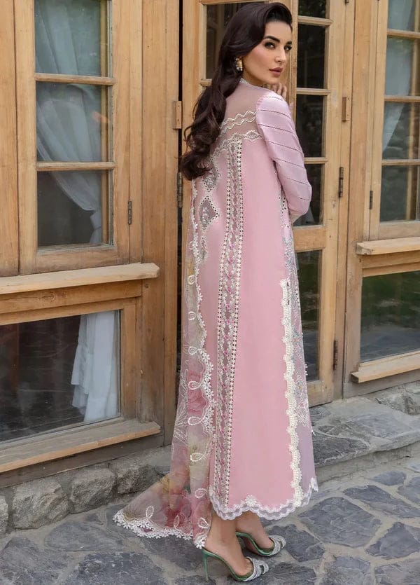 EL-CM2600 Lawn Unstitched 3pc Embroidered Suit With Embroidered Poly Lawn Dupatta - ELAFF