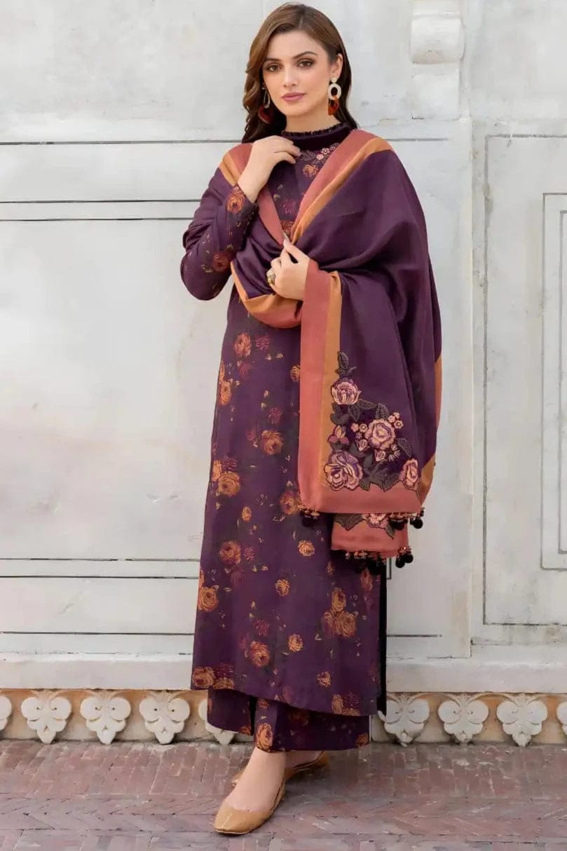 Khaddar 3pc Digital Printed Suit With Digital Printed Khaddar Dupatta - ELAFF