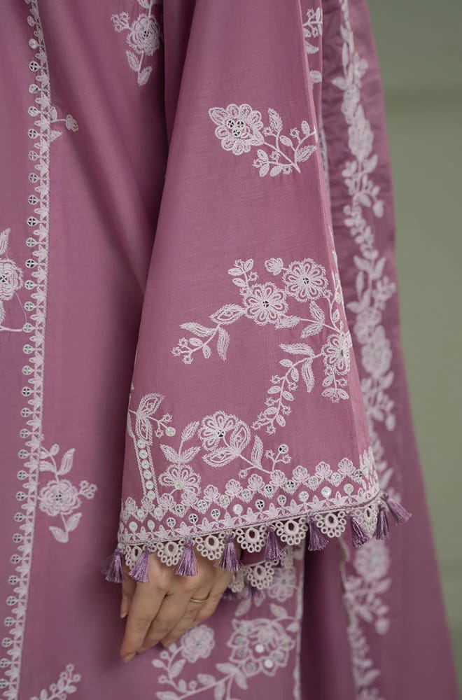 EL-CS900 Unstitched Heavy Embroidered Dhanak Suit With Embroidered Dhanak Shawl - ELAFF
