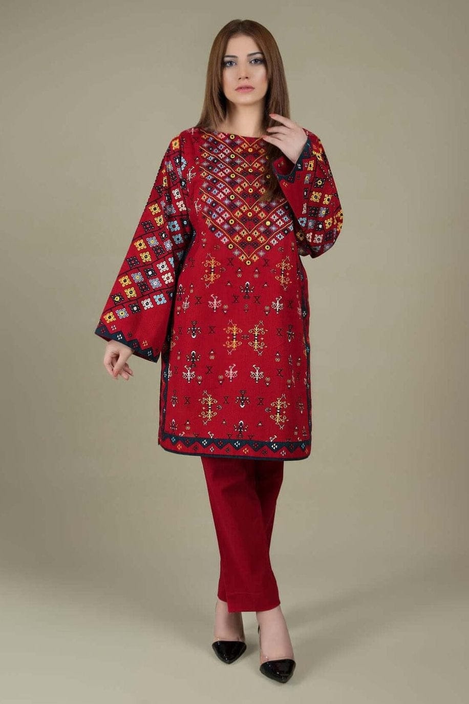 EL-KS760 Lawn Embroidered 2pc Suit - ELAFF