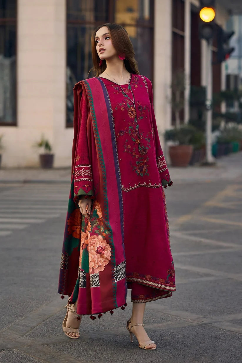 EL-09 Unstitched Embroidered Lawn Suit With Embroidered Lawn Dupatta - ELAFF