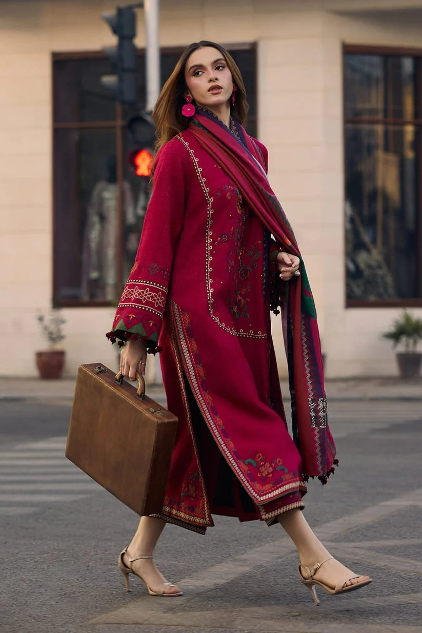 EL-09 Unstitched Embroidered Lawn Suit With Embroidered Lawn Dupatta - ELAFF