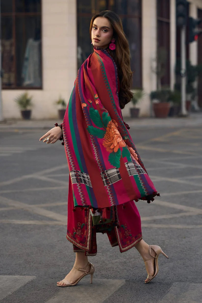 EL-09 Unstitched Embroidered Lawn Suit With Embroidered Lawn Dupatta - ELAFF
