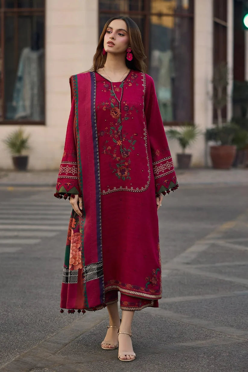 EL-09 Unstitched Embroidered Lawn Suit With Embroidered Lawn Dupatta - ELAFF