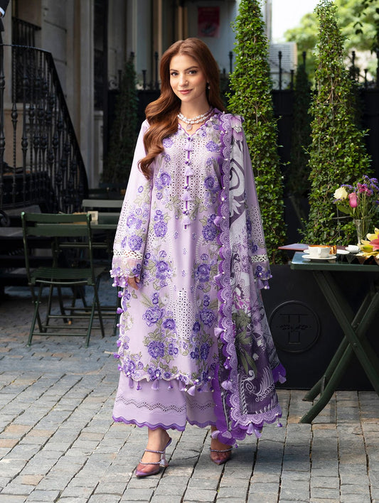 EL-JD35 Lawn Unstitched 3pc Fully Embroidered Vhikankari Suit With Monar Printed Dupatta