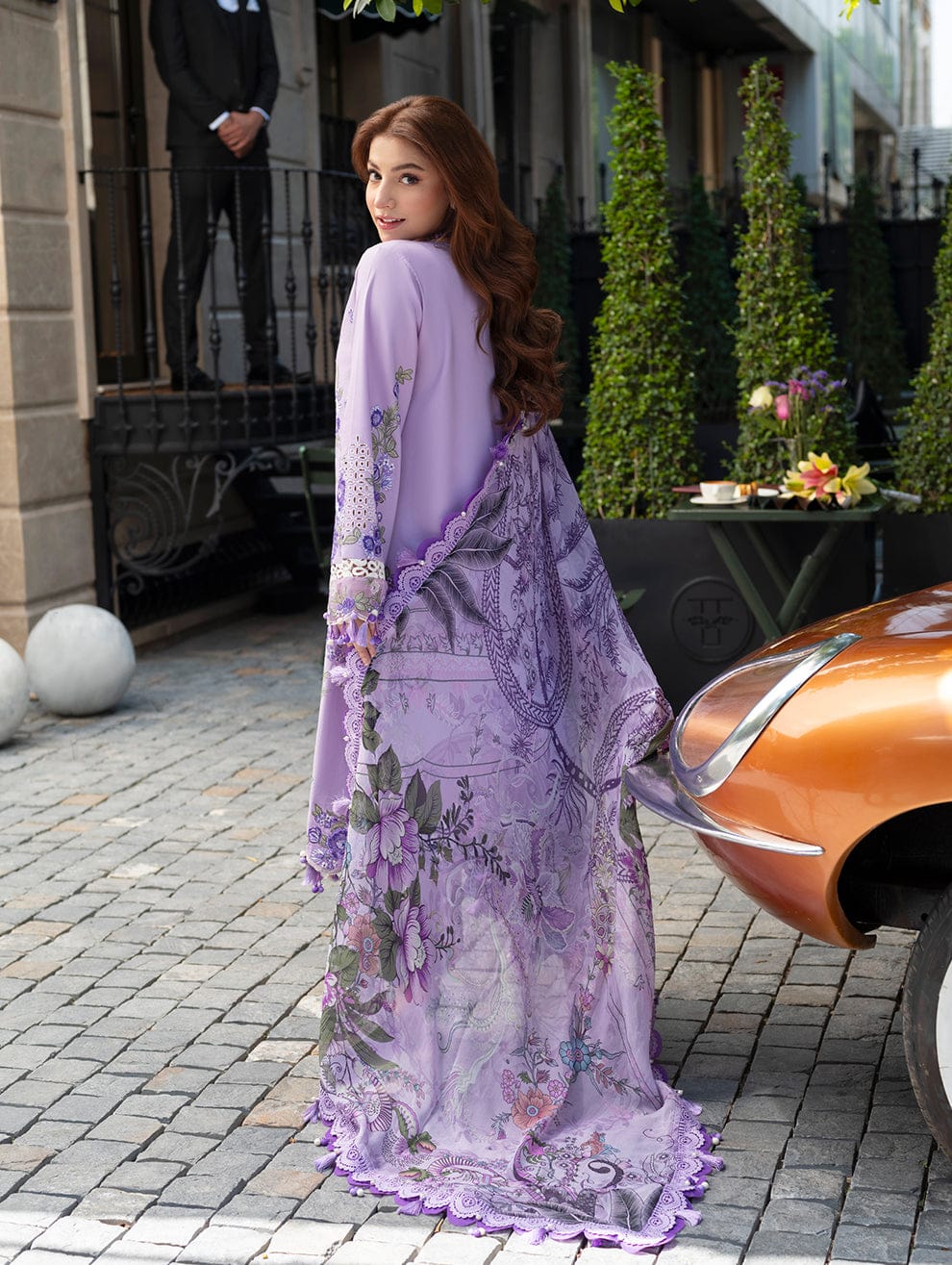 EL-JD35 Lawn Unstitched 3pc Fully Embroidered Vhikankari Suit With Monar Printed Dupatta