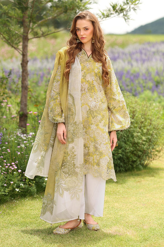 EL-BQ203 Unstitched Digital Printed Lawn Suit 3pc With Digital Printed Lawn Dupatta
