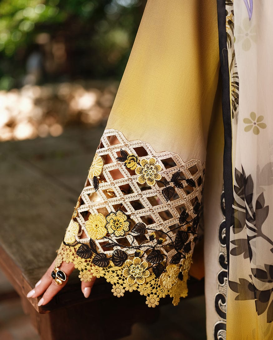 EL-MB206 Unstitched Digital Printed Lawn Suit 3pc With Digital Printed Lawn Dupatta