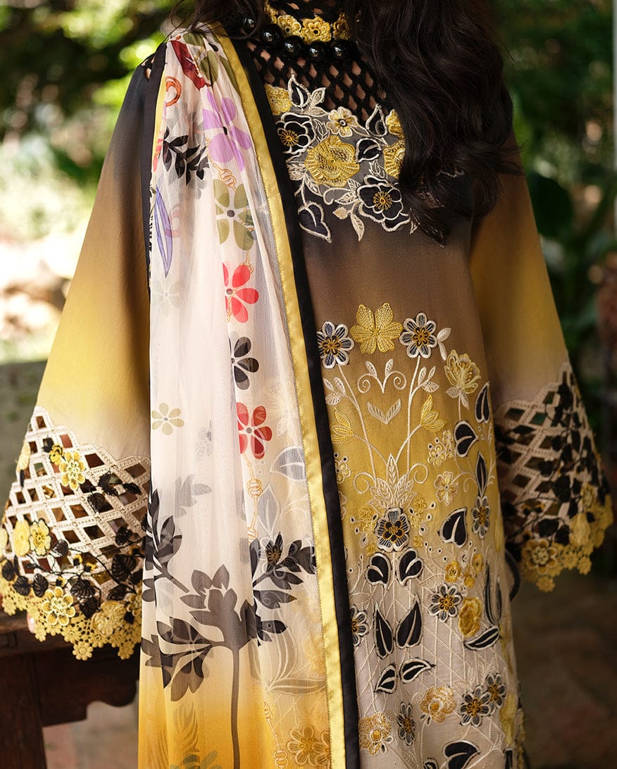 EL-MB206 Unstitched Digital Printed Lawn Suit 3pc With Digital Printed Lawn Dupatta