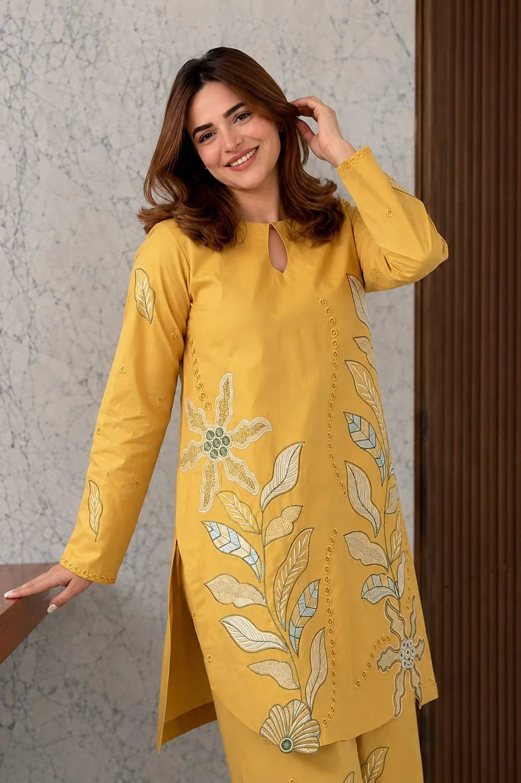 EL-MB2840 Lawn Fully Embroidered 2pc Embroidered Trouser as well