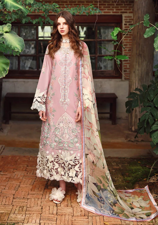 Highly Recommended Unstitched Fully Embroidered Lawn Suit With Embroidered Lawn Dupatta