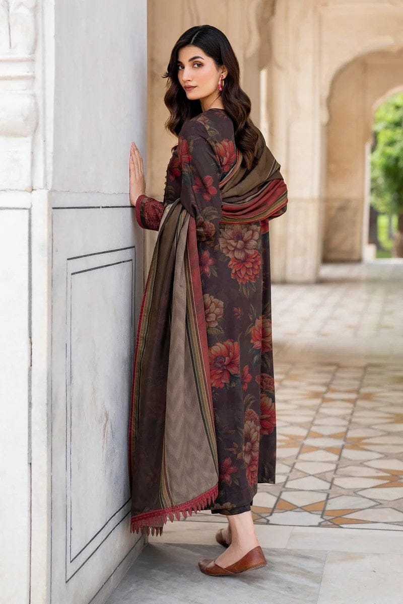 EL-BK192 Digital Printed Lawn Suit 3pc with Lawn Digital Printed Dupatta & Embroidered Patch - ELAFF