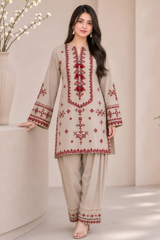 EL-MB2820 Lawn Fully Sequence Embroidered 2pc Embroidered Trouser as well