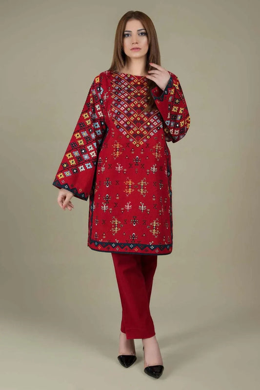 EL-KS760 Lawn Embroidered 2pc Suit