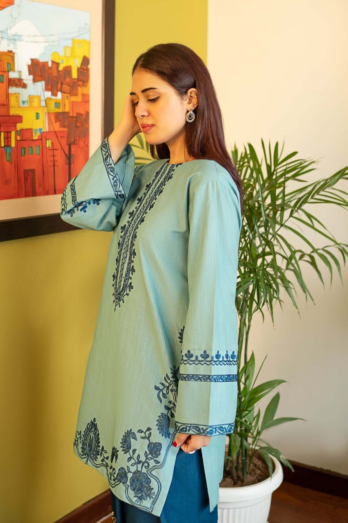 EL-MB70 Lawn Fully Embroidered 2pc