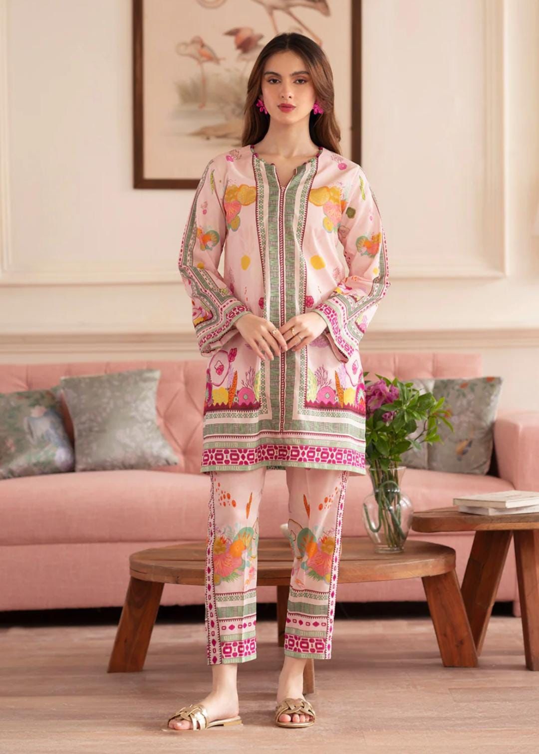 EL-LM07 Lawn Fully Embroidered 2pc