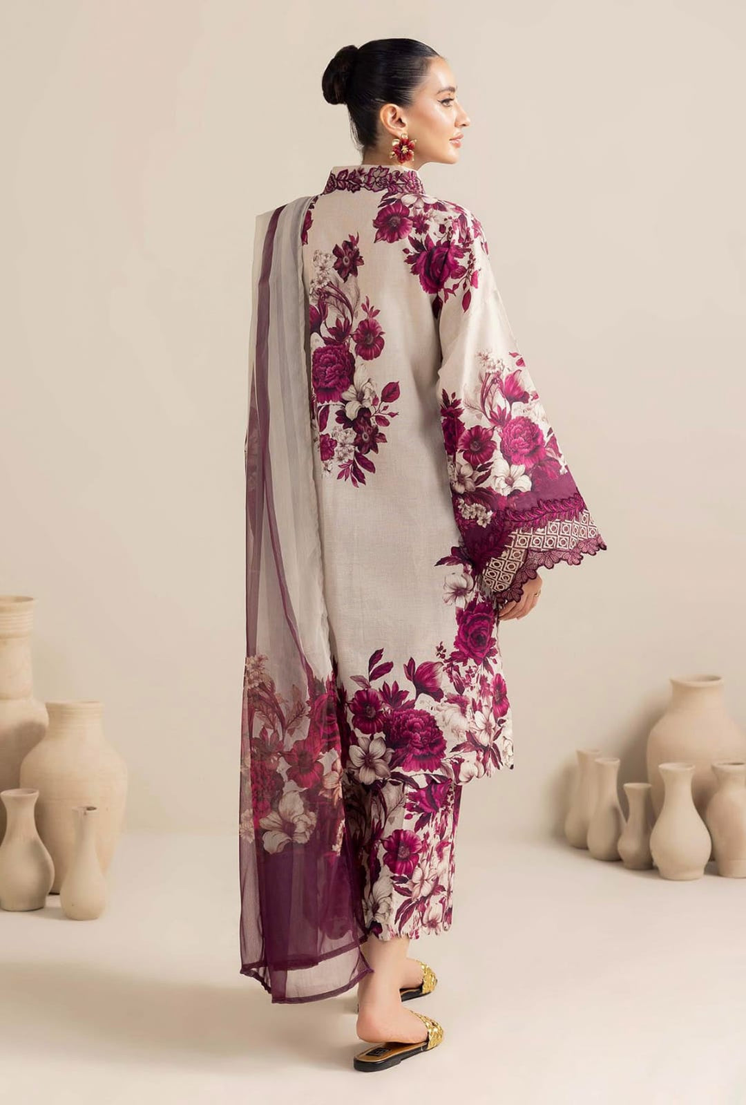 EL-AD476 Unstitched Digital Printed Lawn Suit 3pc With Digital Printed Lawn Dupatta